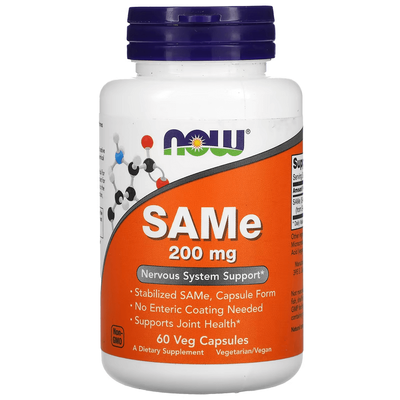 NOW Foods SAMe 200 mg 60 капсул 41650 фото