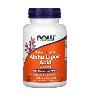 NOW Foods Alpha Lipoic Acid 600 mg 120 капсул 13090 фото