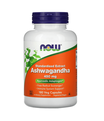 NOW Foods Ashwagandha 450 mg 180 капсул 13093 фото