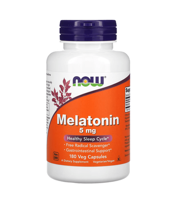 NOW Foods Melatonin 5 mg 180 капсул 03556 фото