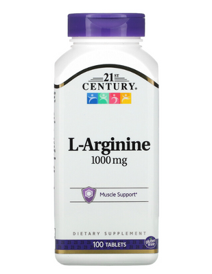 21st Century L-Arginine 1000 mg 100 таблеток 27086 фото