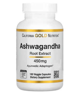 California Gold Nutrition Ashwagandha 450 mg 180 капсул 40850 фото