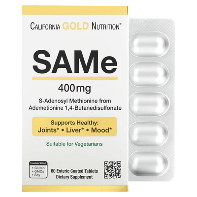 California Gold Nutrition SAMe 400 mg 60 таблеток 41535 фото