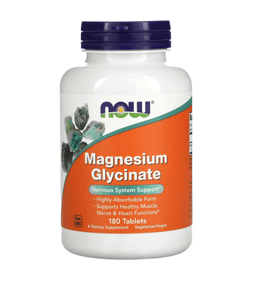 NOW Foods Magnesium Glycinate 180 таблеток 01289 фото