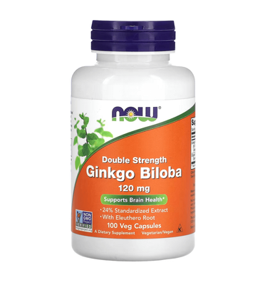 NOW Foods Ginkgo Biloba 120 mg 100 капсул 42058 фото