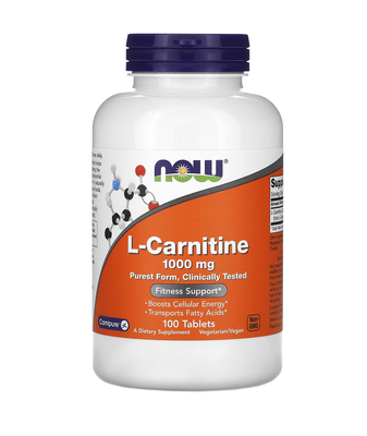 NOW Foods L-Carnitine 1000 mg 100 таблеток 00068 фото