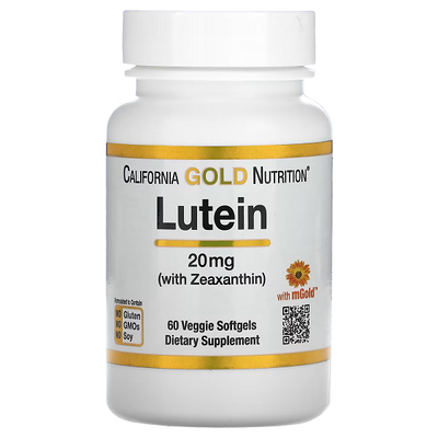 California Gold Nutrition Lutein with Zeaxanthin 20 mg 60 капсул 30850 фото