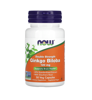 NOW Foods Ginkgo Biloba 120 mg 50 капсул 83765 фото