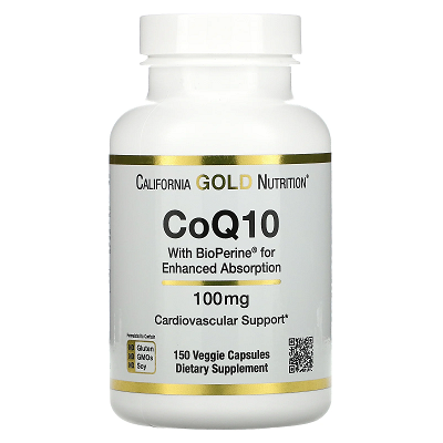 California Gold Nutrition CoQ10 100 mg 150 капсул 50038 фото