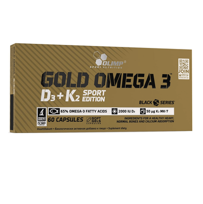 Olimp Gold Omega-3 D3 + K2 Sport Edition 60 капсул 32570 фото