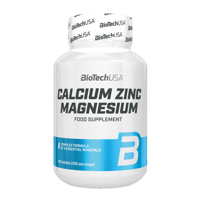 BioTech USA Calcium Zinc Magnesium 100 таблеток 37036 фото