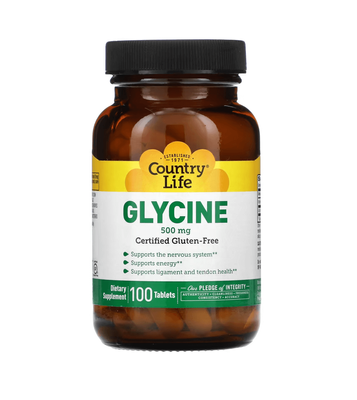 Country Life Glycine 500 mg 100 таблеток 30170 фото