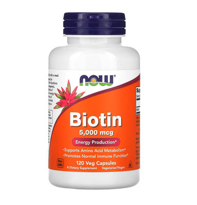 NOW Foods Biotin 5000 mcg 120 капсул 00474 фото