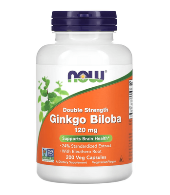 NOW Foods Ginkgo Biloba 120 mg 200 капсул 32305 фото