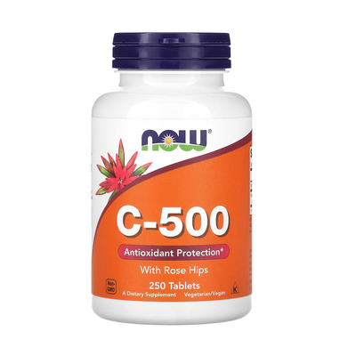 NOW Foods Vitamin C-500 250 таблеток 00672 фото