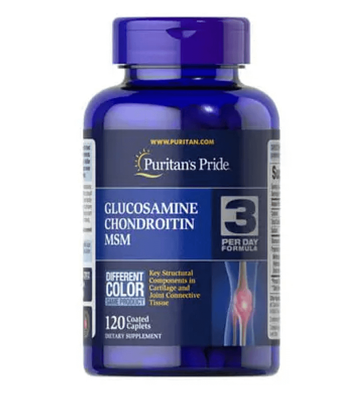 Puritan's Pride Glucosamine Chondroitin MSM 120 таблеток 44715 фото