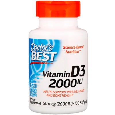 Doctor's Best Vitamin D3 2000 IU 180 капсул 60730 фото